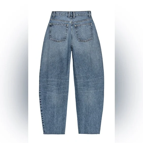 Zara High Waist Barrel Jeans - Picture 2 of 7
